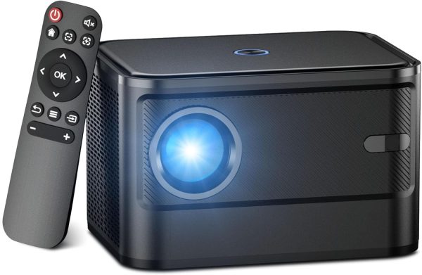 【Electric Focus】 Portable Mini Projector with 5G WiFi, Outdo...