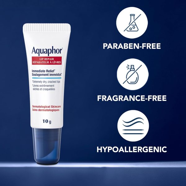 Aquaphor Lip Repair Lip Ointment for Extremely Dry, Chapped ... - Image 7