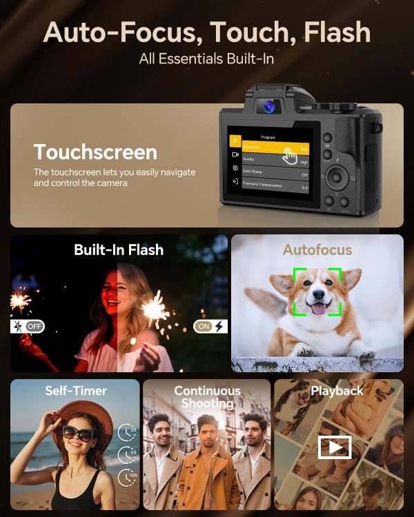 Fulealfly 8K Digital Camera for Photography, 88MP Autofocus ... - Image 5
