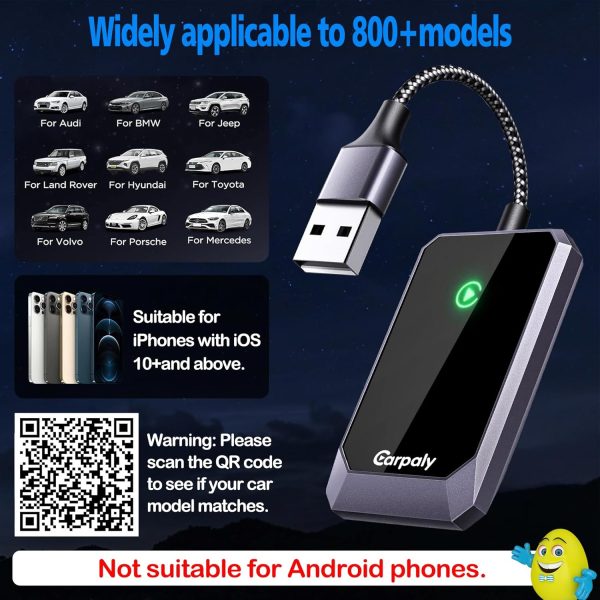 Dofash Wireless Carplay Adapter, Converts Wired to Wireless ... - Image 6