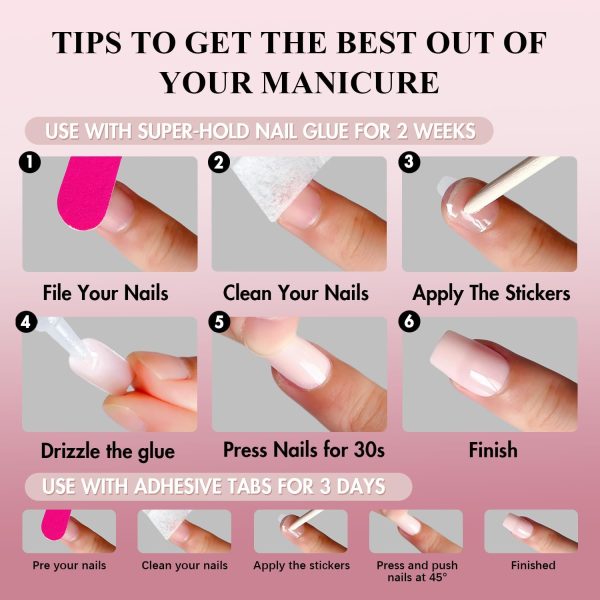 KQueenest White Press On Nails Short - Summer Press On Nails... - Image 7