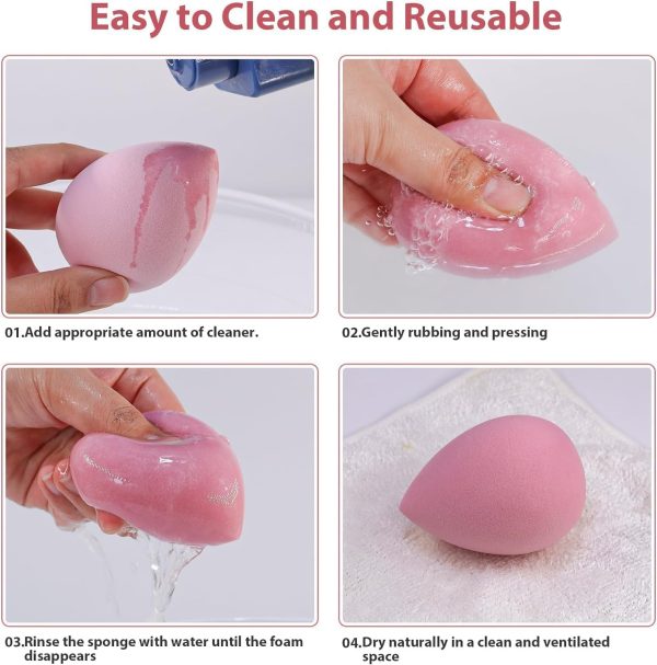 8 Pcs Makeup Sponges Blender Set Professional Beauty Sponge ... - Image 6