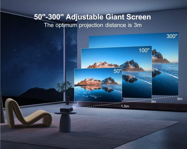 [Auto Focus/4K Support] Projector with WiFi 6 and Bluetooth ... - Image 7