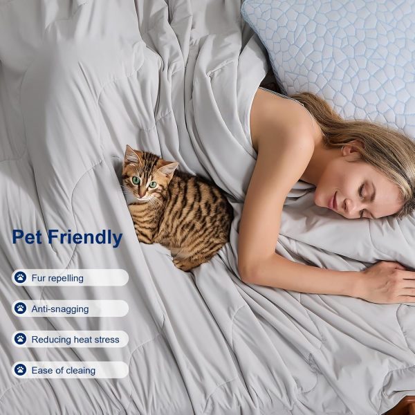 QUTOOL® Cooling Blankets for Hot Sleepers Summer Comforter f... - Image 7