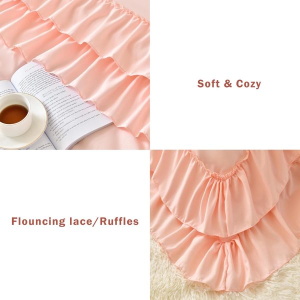 Cupocupa Blush Pink Comforter Set Queen, 3Pcs Comforters Que... - Image 5