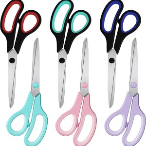 Scissors 6-Pack, 8'' Stainless Steel Scissor with Sharp Blad...