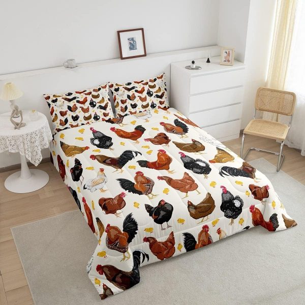 Chicken Comforter Cute Chicken Pattern Comforter Set for Boy... - Image 3