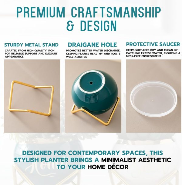 Housewarming Gifts for New Home - 3 Succulent Pots for Plant... - Image 4