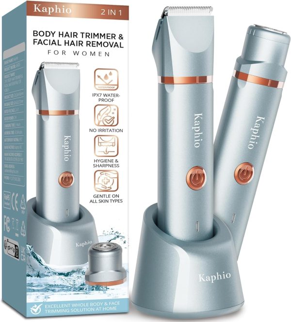 Electric Bikini Trimer Shaver Women: 2 in 1 IPX7 Waterproof ...