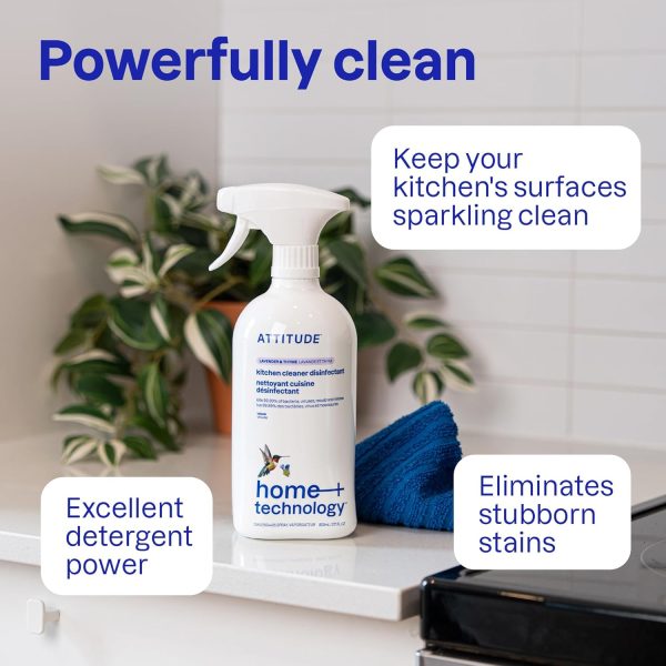 ATTITUDE Kitchen Disinfectant Cleaner, Kills 99.99% of Germs... - Image 3