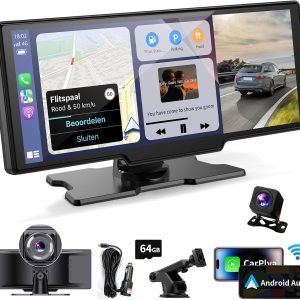 Kuayvan Wireless Portable Carplay Screen for Car - 10.26 Inc...