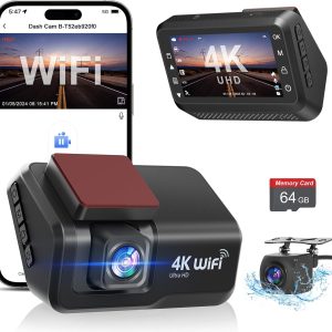 Otovoda Dash Cam Front and Rear Camera, 4K+1080P WiFi Dual D...
