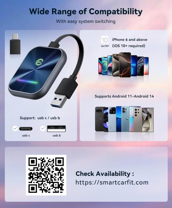 Wireless CarPlay Adapter,2 in 1 Wireless CarPlay and Android... - Image 6
