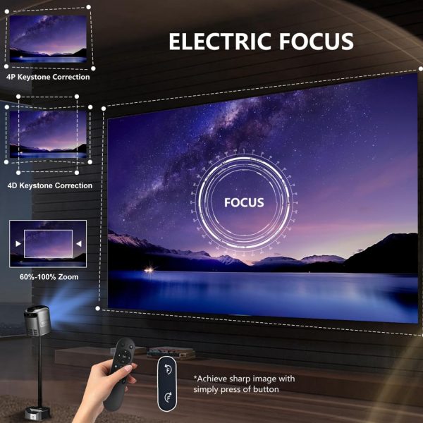[Telescopic Stand] Mini Projector, ONATISMAGIN Portable 1500... - Image 5