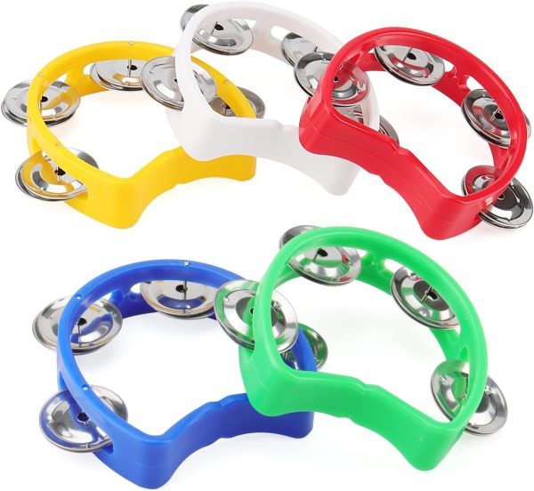 SENJEOK 20 Pack Plastic Percussion Tambourine, 4 Inch Half M... - Image 6