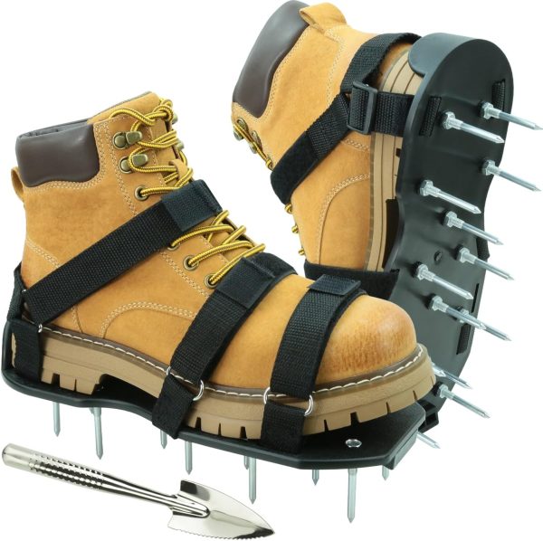 MILLUXXi Lawn Aerator Shoes with Hook & Loop Straps for Effe...