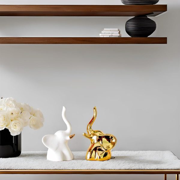 BIHOIB Home Decor Elephant Statues,1 Pair, Small Decorative ... - Image 6