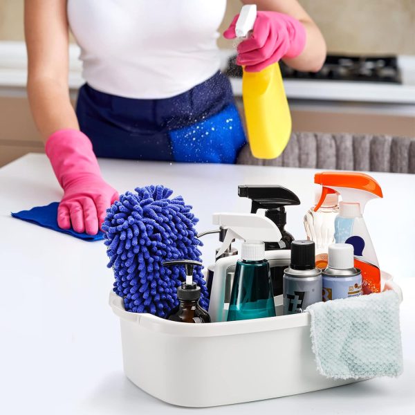 TOPZEA 2 Pack Cleaning Supplies Caddy, Large Plastic Cleanin... - Image 7