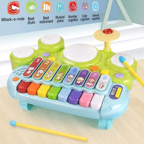 Fisca 3 in 1 Musical Instruments Toys, Electronic Piano Keyb... - Image 2