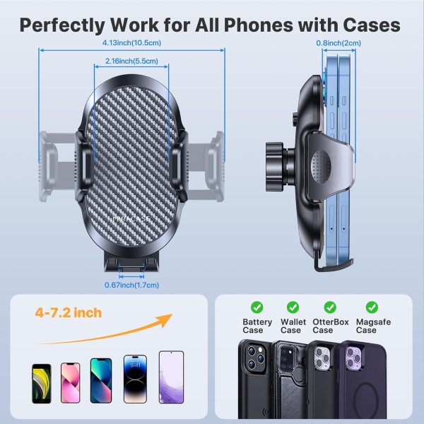 Miracase 2025 Phone Holder Car,Vent Car Phone Mount with New... - Image 6