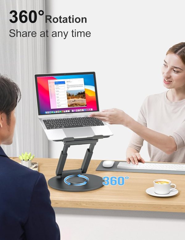 Tounee Telescopic Laptop Stand for Desk with 360° Swivel Bas... - Image 2