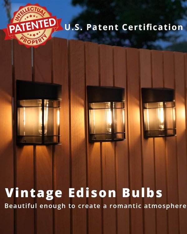 Solar Fence Lights, 8 Pack Deck Light Waterproof Solar Outdo... - Image 2