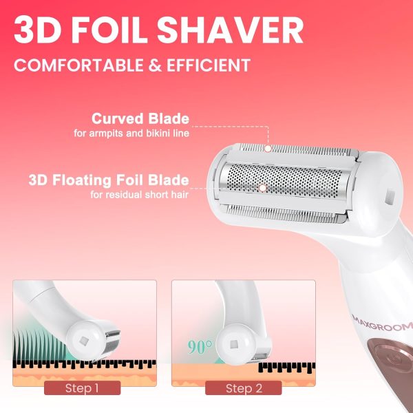 MAXGROOM Bikini Trimmer for Women, ALL-IN-ONE Waterproof Lad... - Image 3