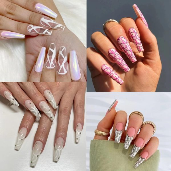 MAGIC ARMOR 600pcs French Coffin Nail Tips, Clear Nail Tips ... - Image 2