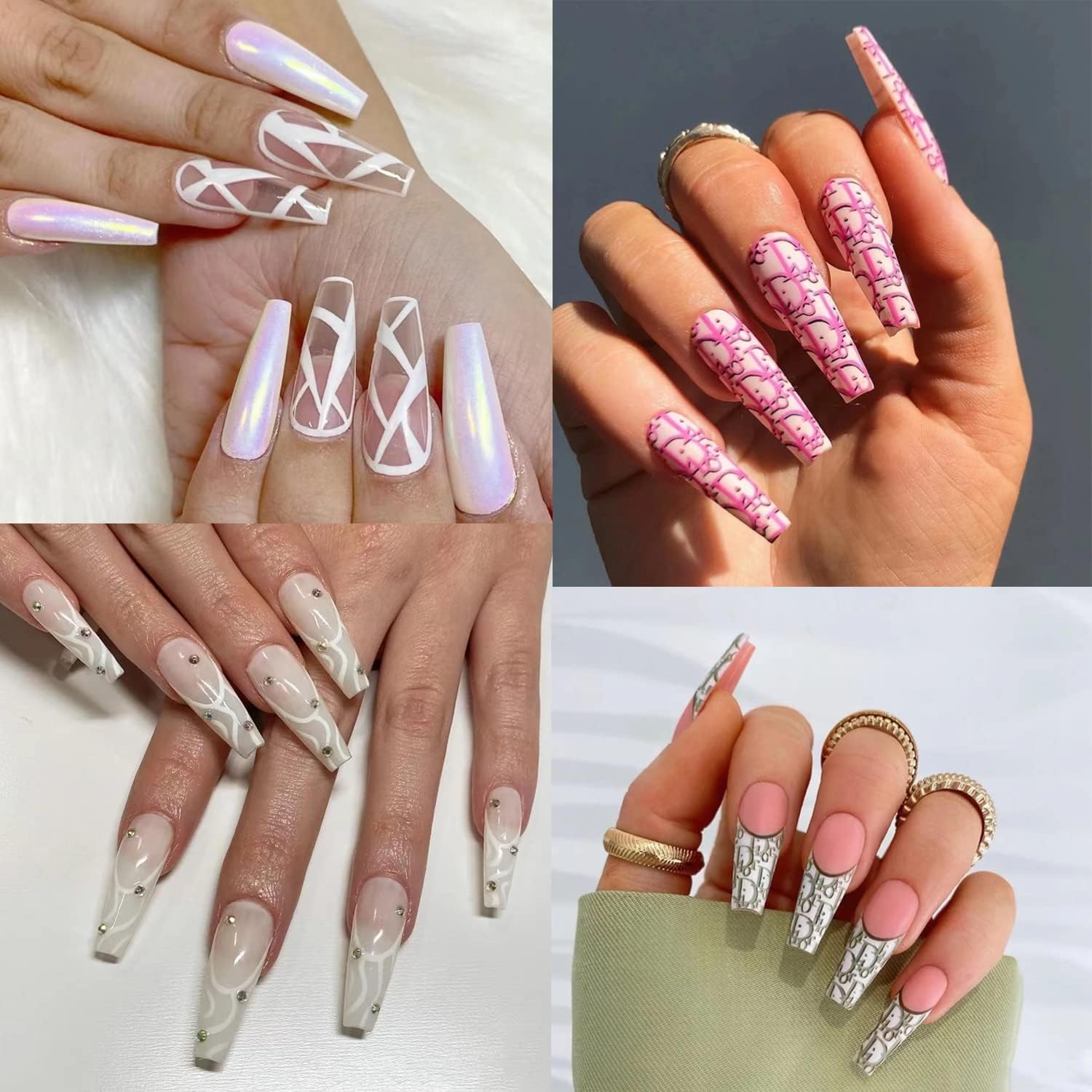 MAGIC ARMOR 600pcs French Coffin Nail Tips, Clear Nail Tips …