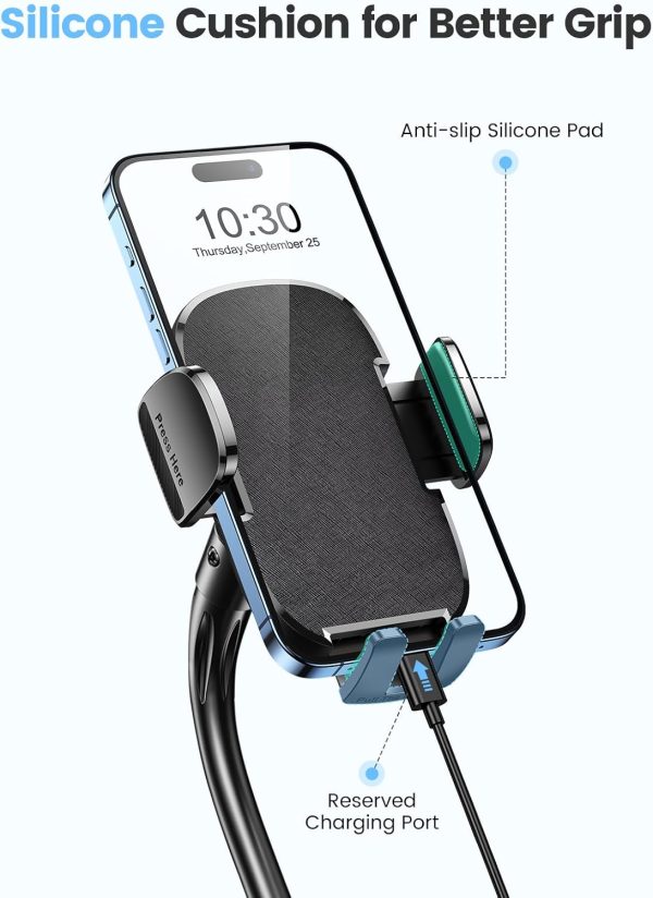 Zewwen Car Phone Holder, Dual 360° Rotate Gooseneck Cup Hold... - Image 5