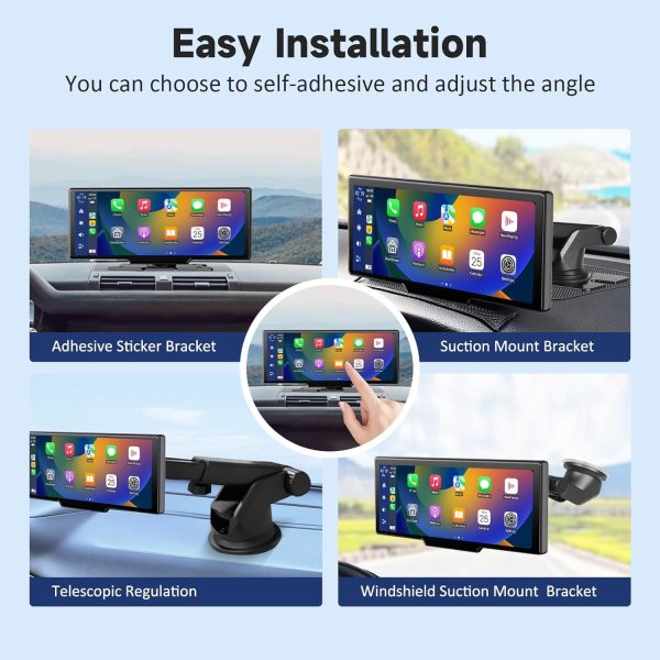 Kuayvan Wireless Portable Carplay Screen for Car - 10.26 Inc... - Image 5