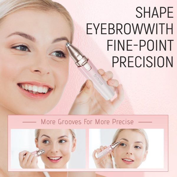 Facial Hair Remover Eyebrow Trimmer: Portable Rechargeable 2... - Image 4