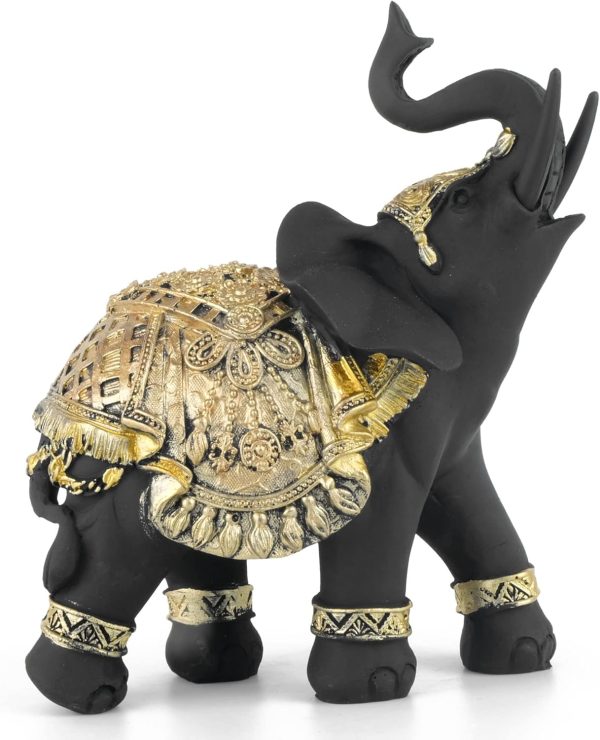 TRANSGOOD Lucky Elephant Statue Figurine Feng Shui Elephant ...