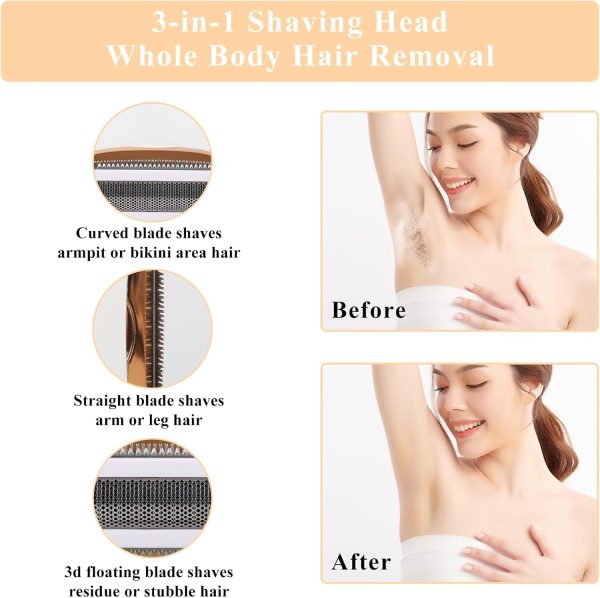 Beanify Electric Razor for Womens Men，Cordless Ladies Electr... - Image 3