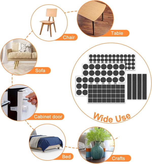 Felt Furniture Pads-300 Pieces Furniture Pads for Hardwood F... - Image 4