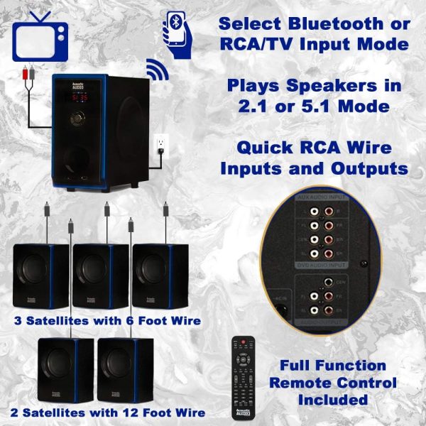 Acoustic Audio AA5102 800W 5.1 Channel Home Theater Surround... - Image 3