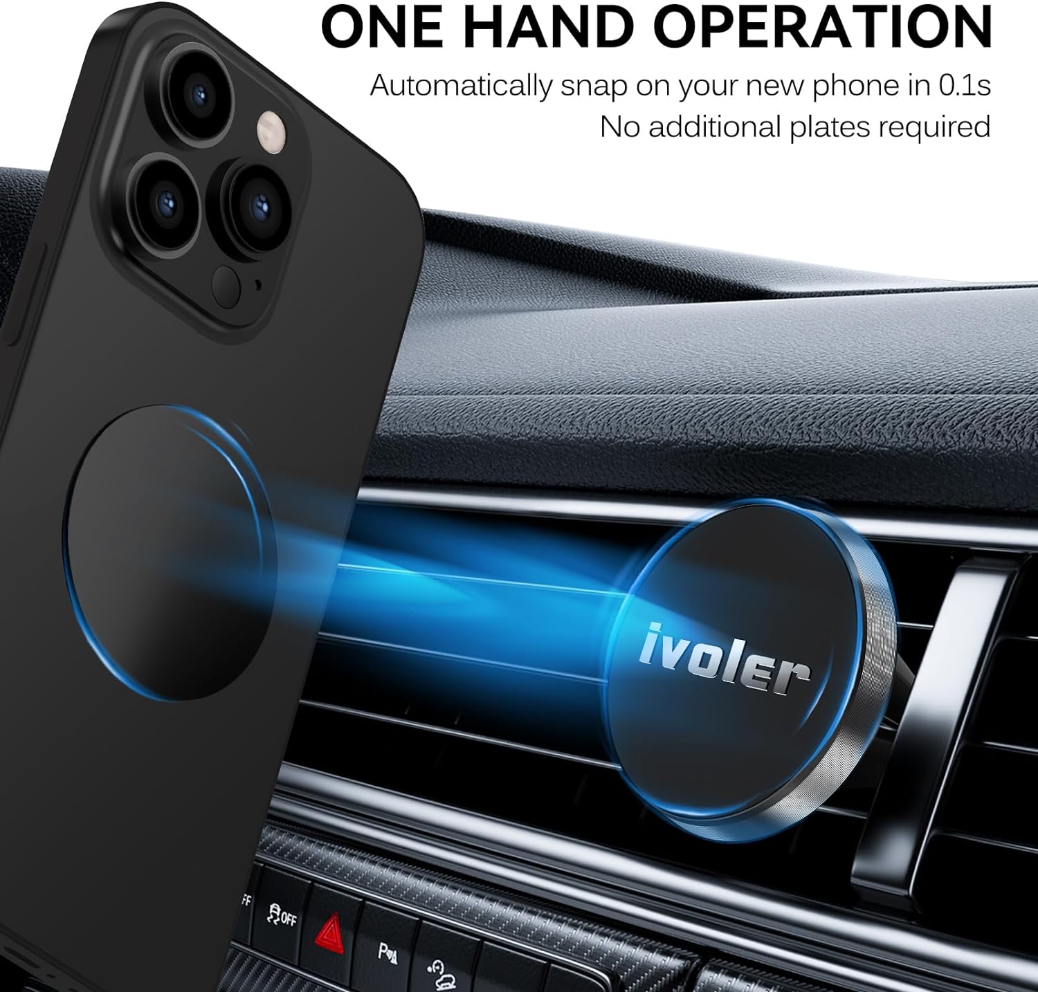 [2 Pack] iVoler Magnetic Car Phone Holder Mount for Air Vent…