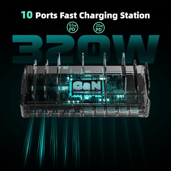 320W Charging Station for Multiple Devices, Zobirez 10-Port ... - Image 5