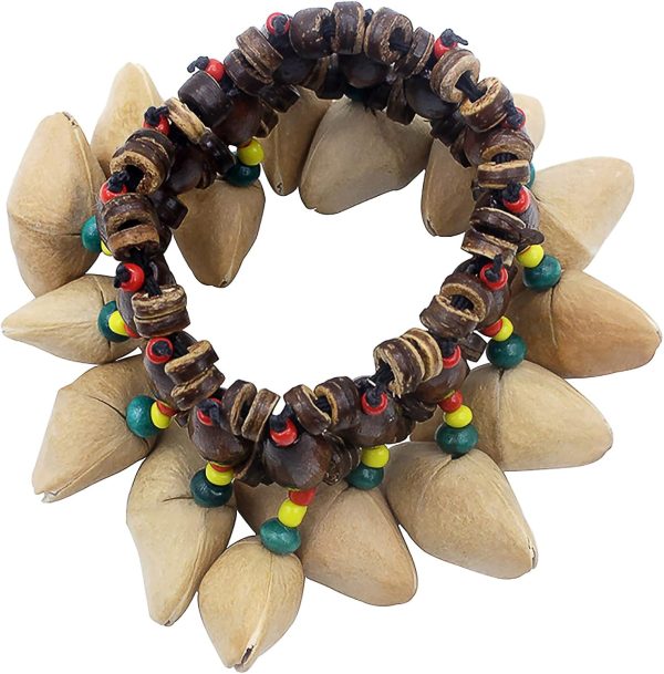 Cacho Seed Rattle Bracelet Anklet, 2 PCS African Tribal Styl... - Image 3