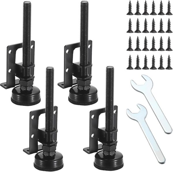 JuxYes 4 Pack Adjustable Leveling Feet Heavy Duty Furniture ...