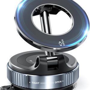 Vacuum Magnetic Suction Car Phone Holder, 360° Rotatable Fol...