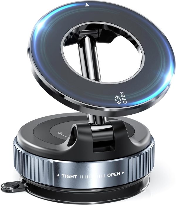 Vacuum Magnetic Suction Car Phone Holder, 360° Rotatable Fol...