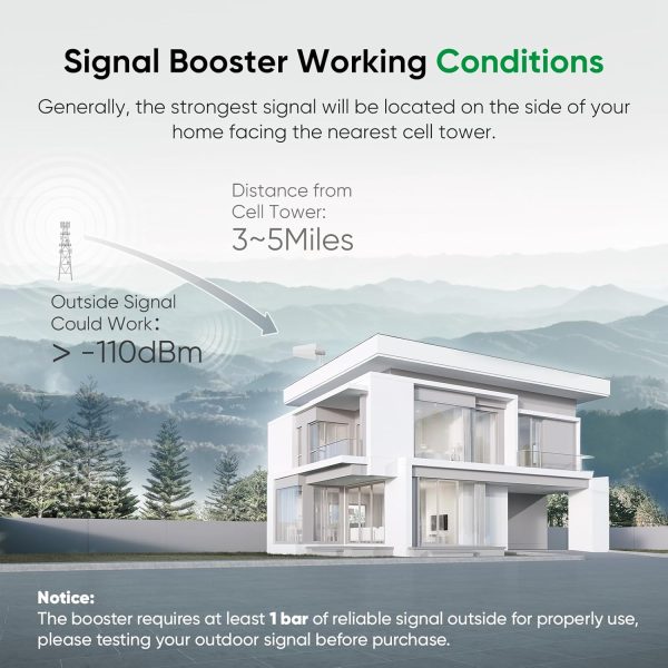Cell Phone Booster for Home with LCD Display,Five-Band Cell ... - Image 5