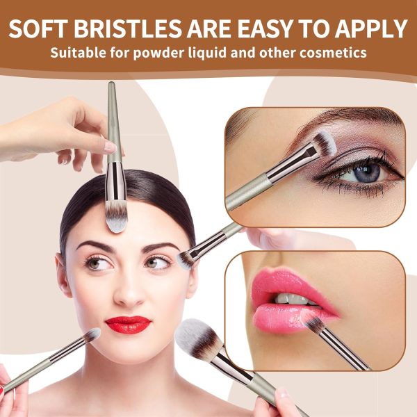 Makeup Brushes Set, 15 Pcs Professional Foundation Eyeshadow... - Image 4