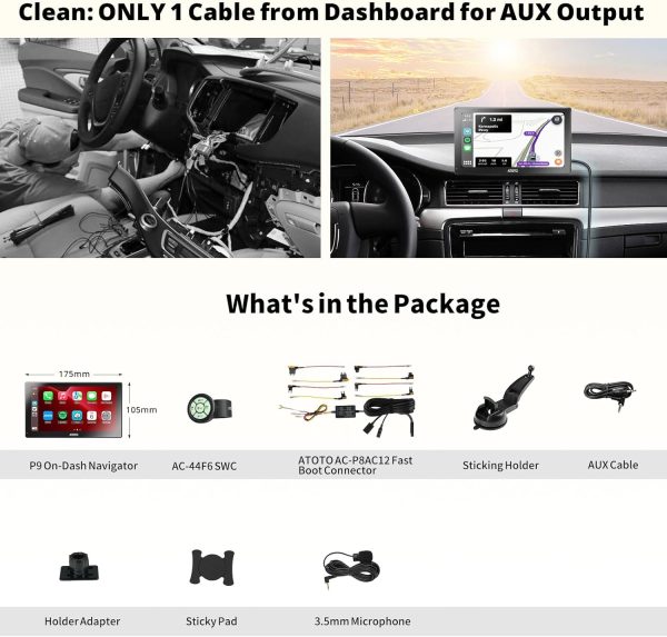 ATOTO Portable Android Car Radio with 4G+32G, Wireless CarPl... - Image 8