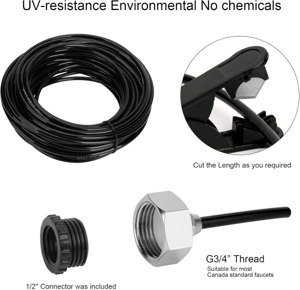 GMAULEE Misting Cooling System, DIY 33FT Misting Line + 10 B... - Image 3