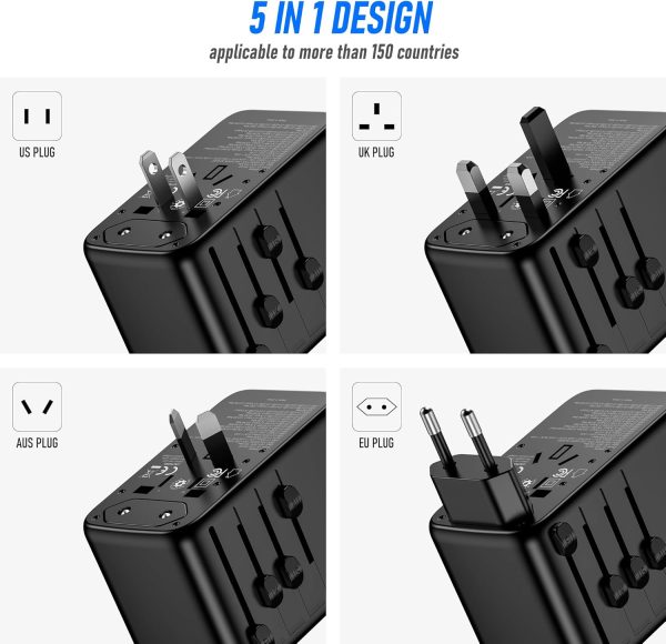 VYLEE 120W Universal Travel Adapter, GaN III International P... - Image 4