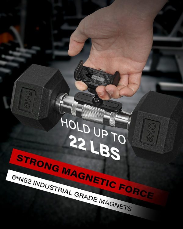 APPS2Car Gym Magnetic Phone Holder, 360 Adjustable, Compatib... - Image 2