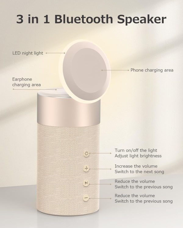 COLSUR Bluetooth Speaker, Magnetic Wireless Charger, Bluetoo... - Image 5