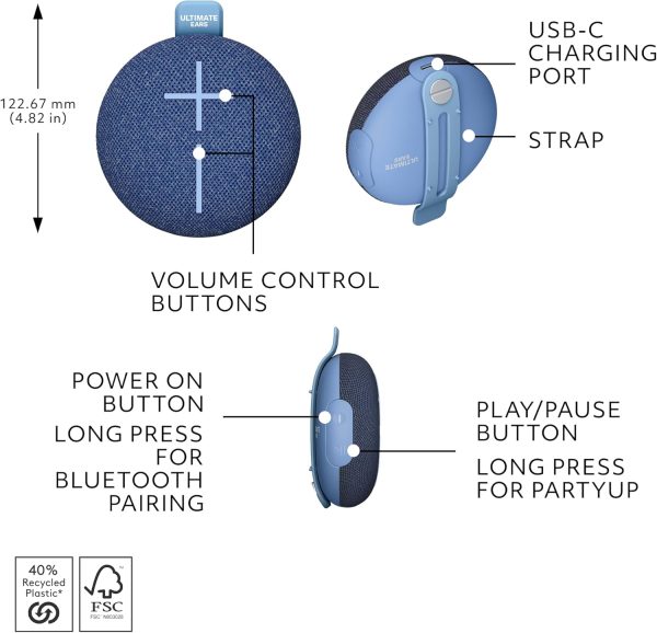 ULTIMATE EARS MINIROLL Ultra-Portable Waterproof Bluetooth S... - Image 7